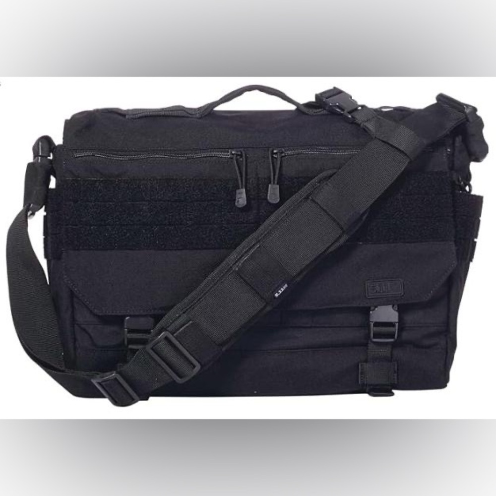 5.11 Tactical Rush Delivery Black Messenger Bag with MOLLE System
